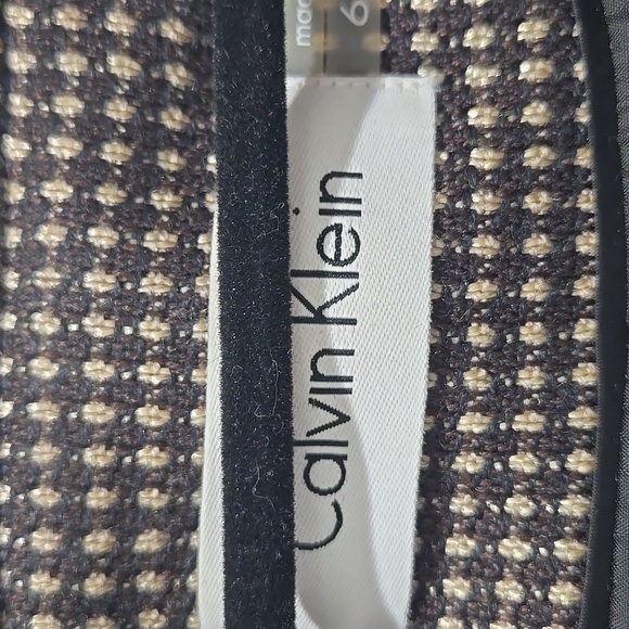 Calvin Klein tan brown fully lined, button down, front pockets, blazer jacke 6 - Picture 4 of 7